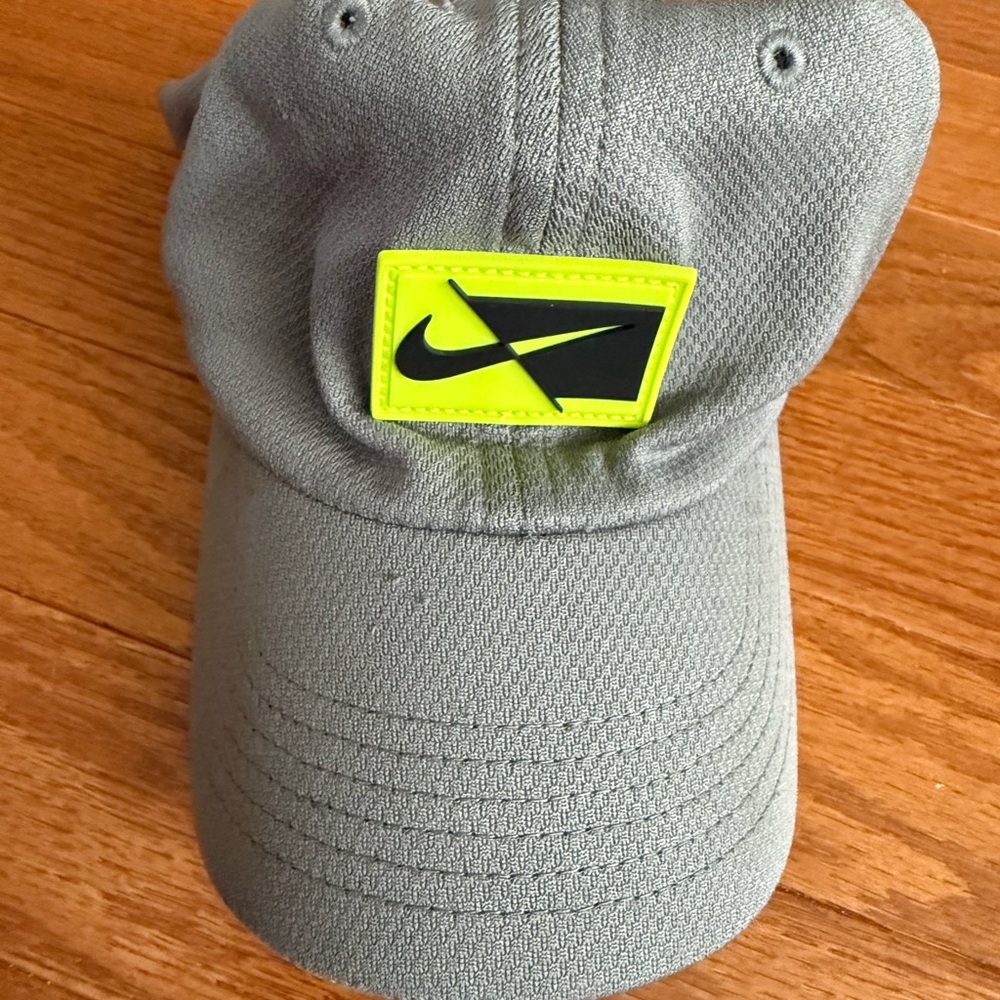 Nike Gray Hat with Bright Yellow Logo
